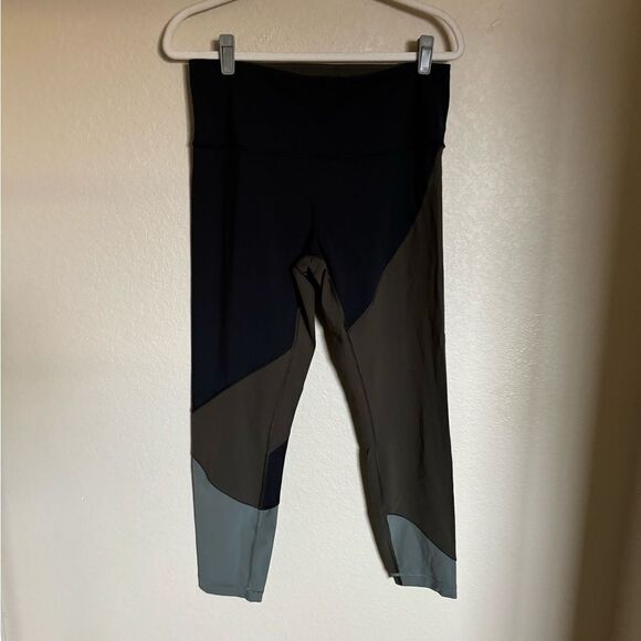 Lululemon Wunder Under Color Block Leggings Sz 12 Special Edition Tights 25“ HR - Picture 1 of 6